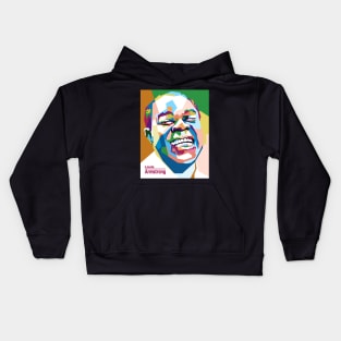 Abstract Colorful Louis Armstrong in WPAP Kids Hoodie